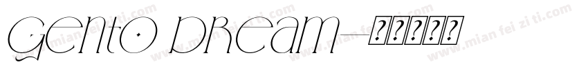 gento dream字体转换